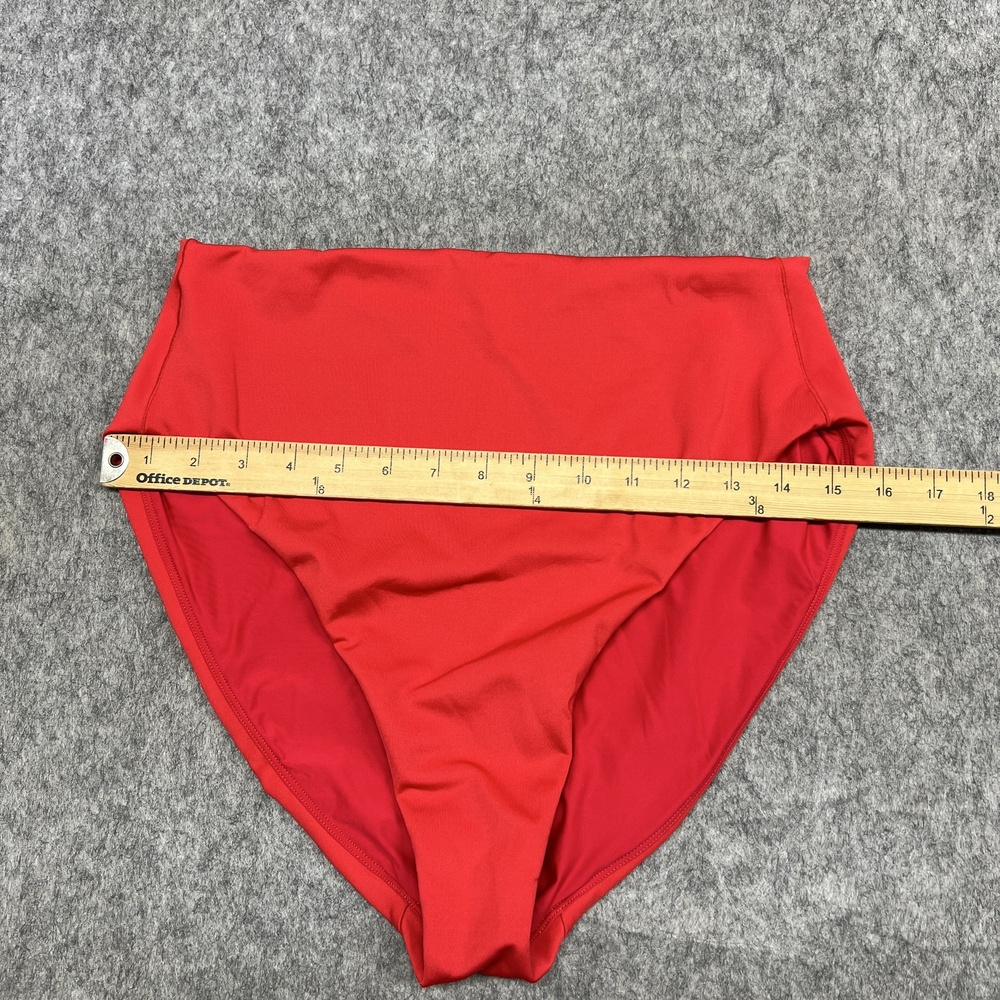 Left On Friday Swim Bottoms Womens 2XL Red Hi Hi High Waisted Bikini Swimwear - Picture 10 of 13